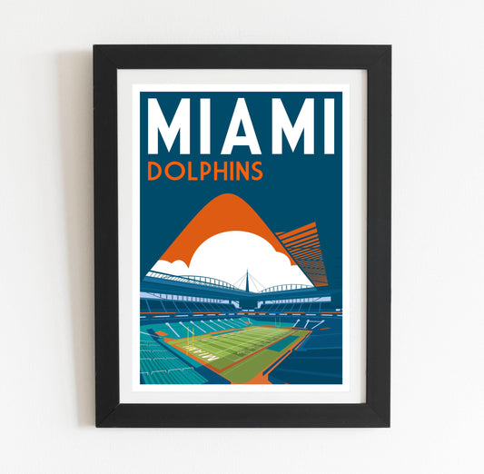 Miami Dolphins stadium poster