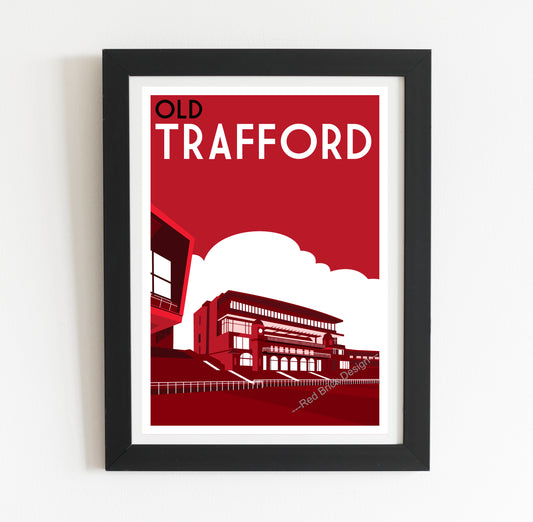 Old Trafford Cricket Ground Retro Poster