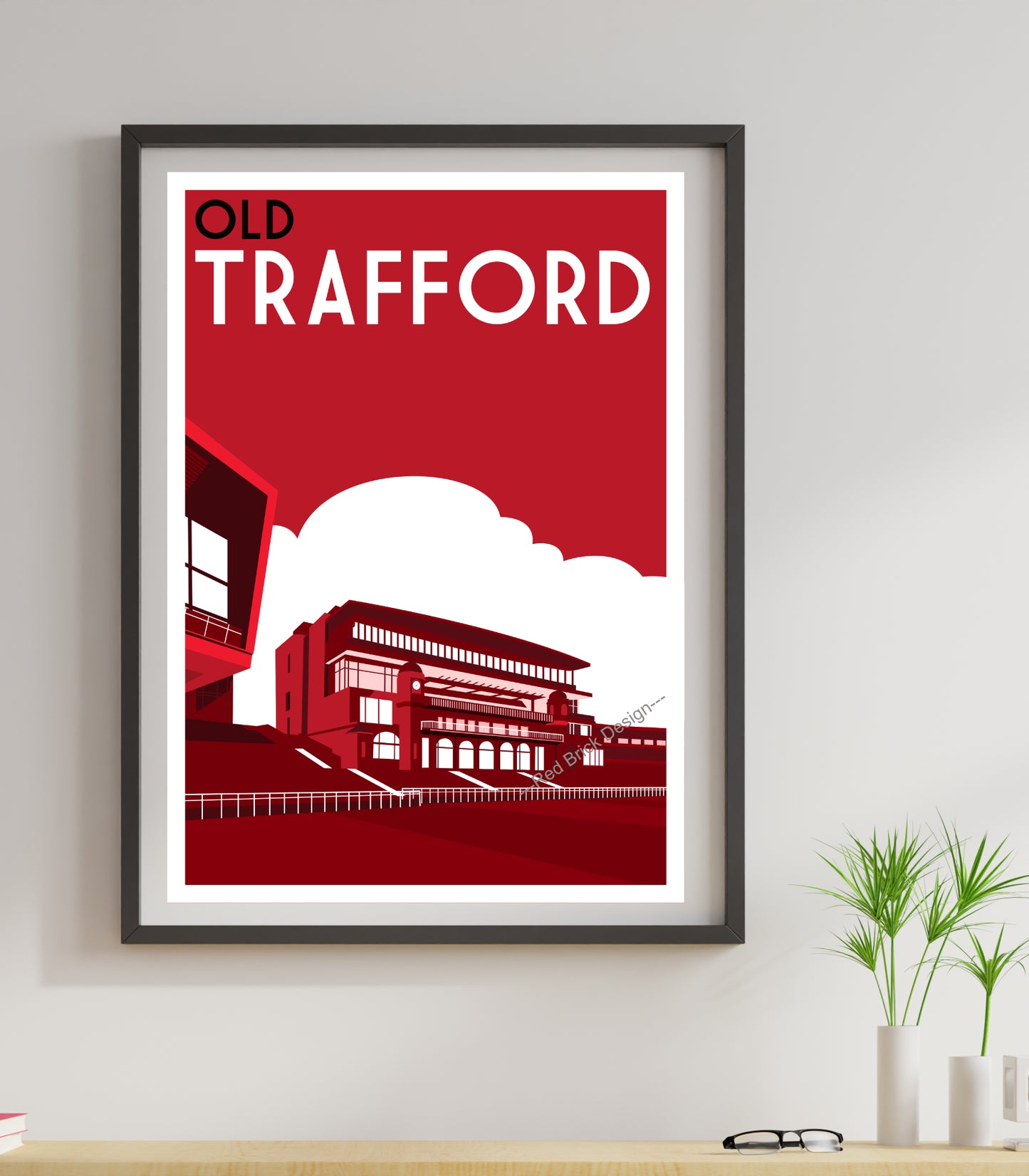 Vintage Old Trafford Cricket Venue Print
