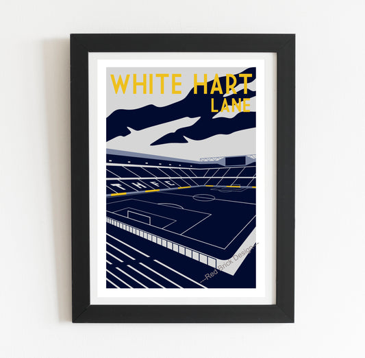 White Hart Lane Tottenham Hotspur Retro Art Print
