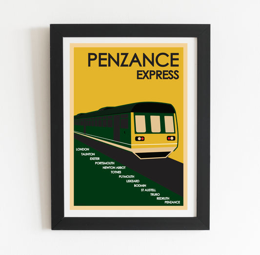 Penzance Express - Cornwall & Devon Vintage Railway Travel Print Art Poster