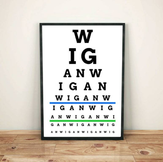 Wigan Eye Test print poster