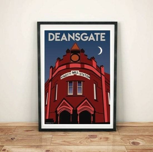 Vintage Manchester Deansgate Station Art Print