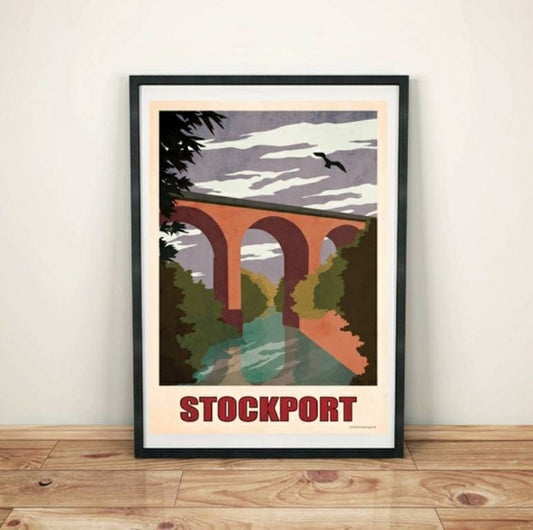 Vintage Stockport Viaduct Poster