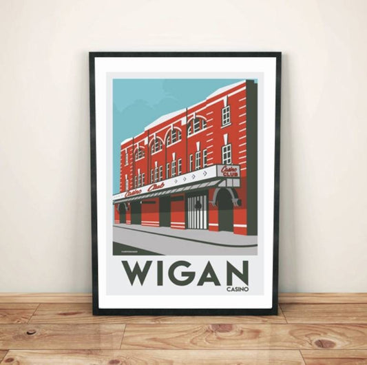 Wigan Casino vintage retro art print poster