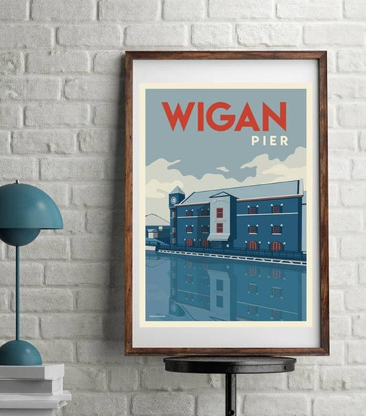 Vintage Wigan Pier Art Print Poster