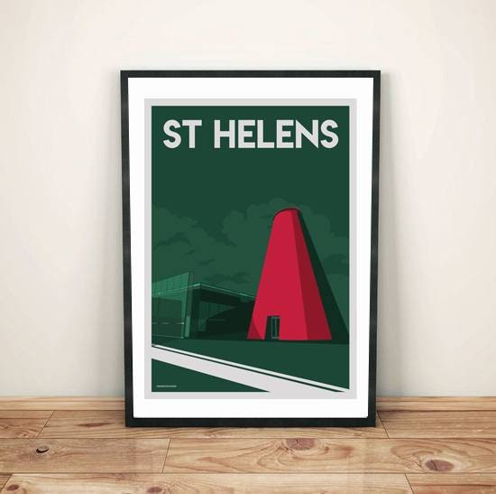Retro St Helens Industrial Heritage Poster