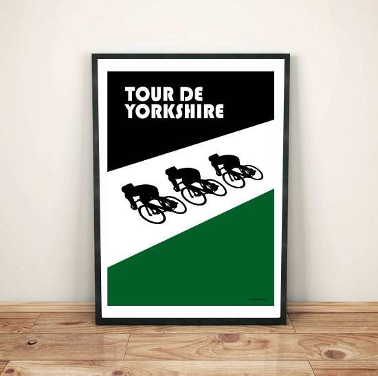 Tour de Yorkshire France Style Cycling Art Print