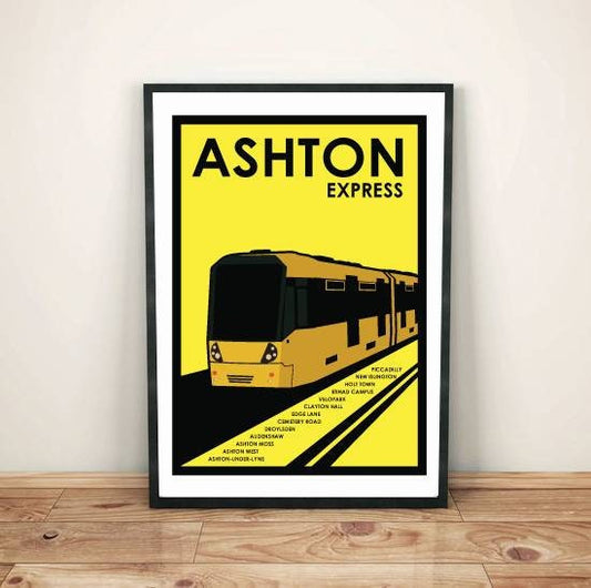 Ashton Express vintage travel art print