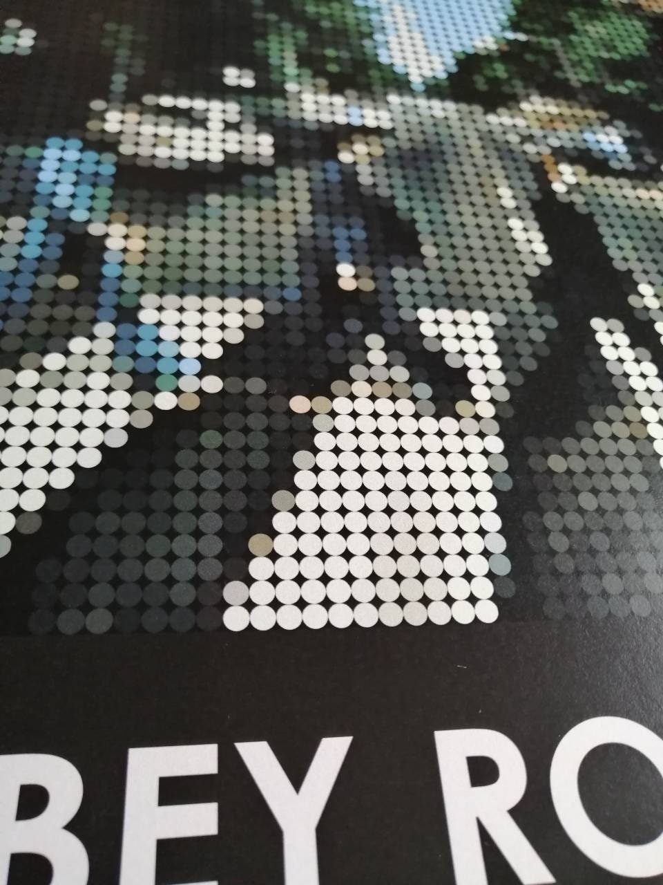 The Beatles Abbey Road Album Cover Pixel Dot Poster