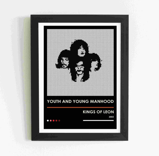 Kings of Leon Youth and Young Manhood album pixel dot poster