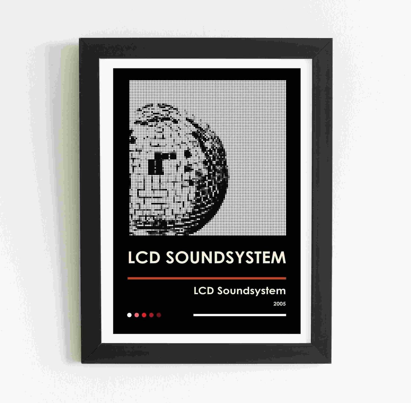 LCD Soundsystem Self-Titled Album Pixel Dot Poster