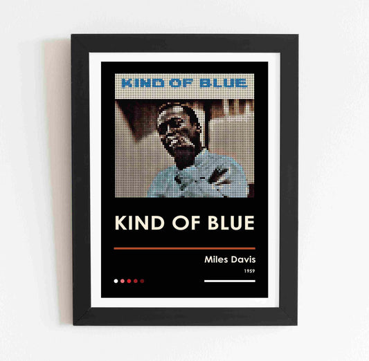 Miles Davis Kind of Blue Pixel Dot Art Print
