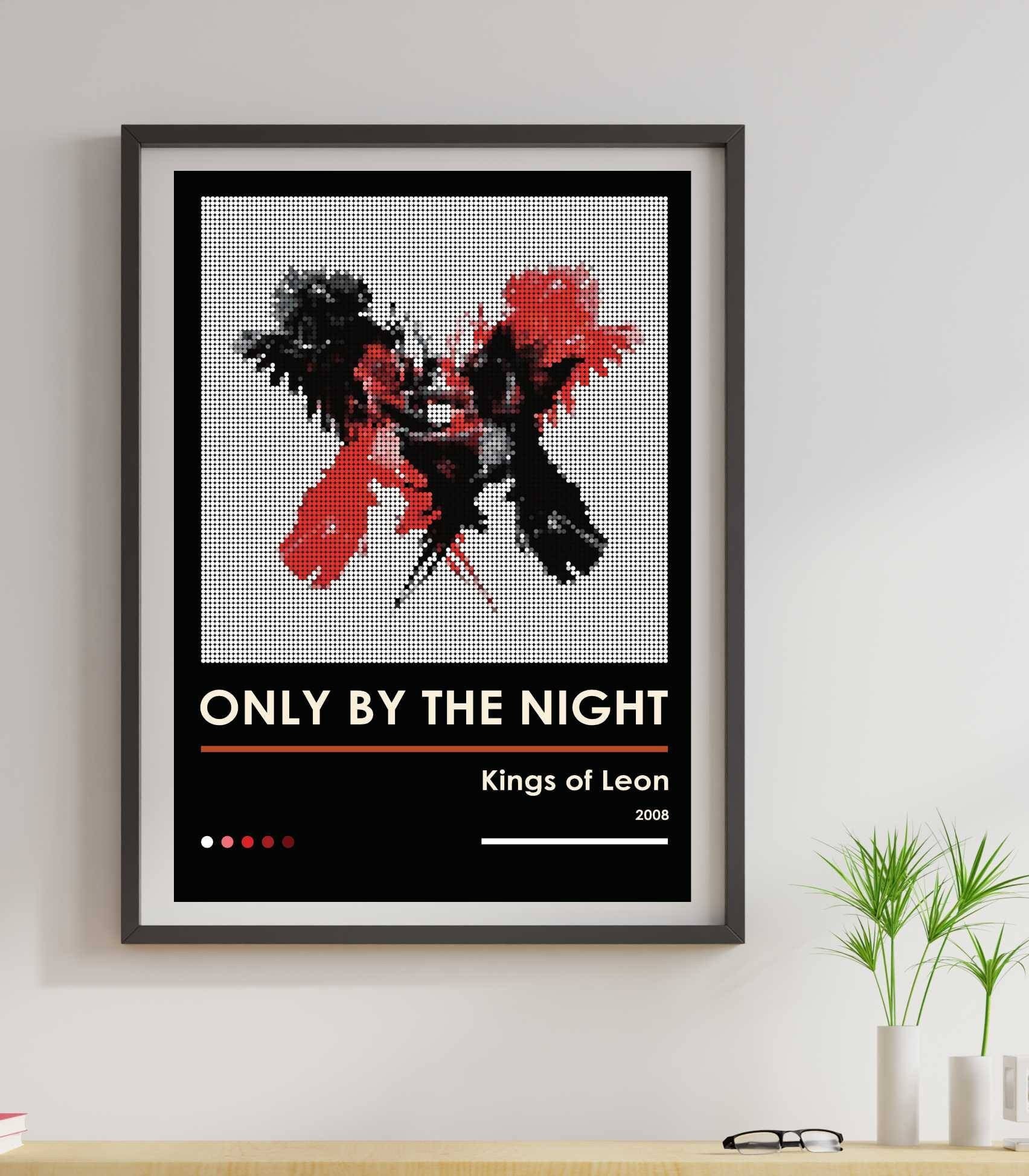 Kings of Leon Only By The Night Album Cover Pixel Dot Poster
