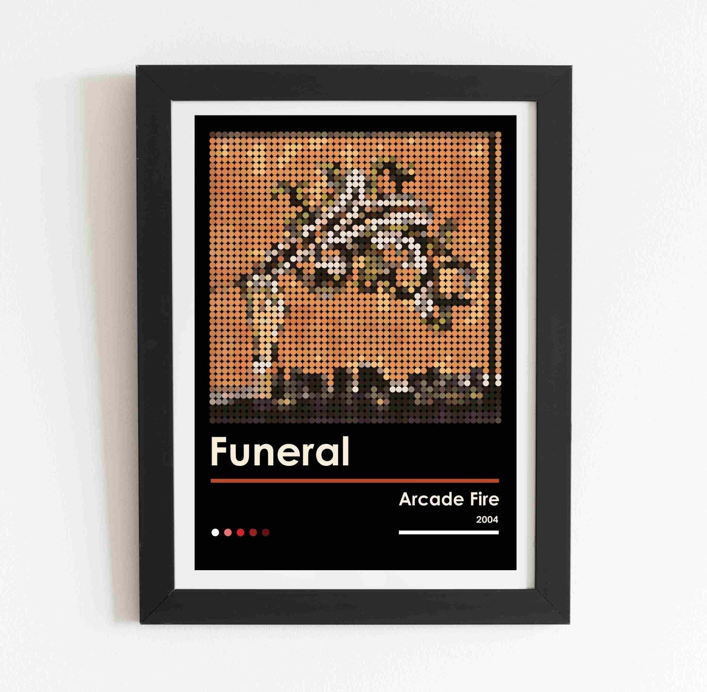Arcade Fire Funeral Pixel Dot Art Print