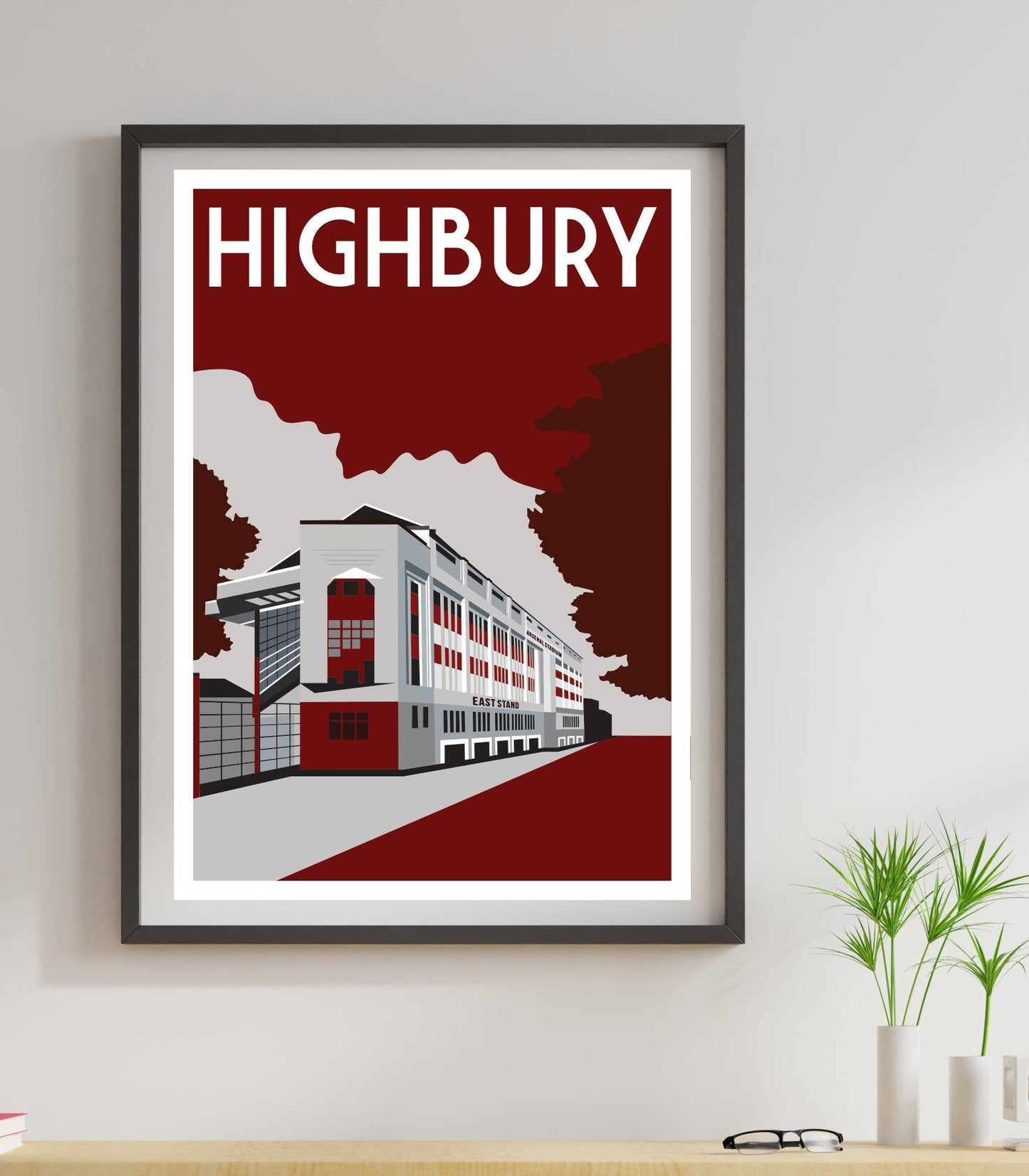 Vintage Football Stadium Design Poster