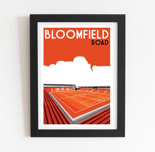 Bloomfield Road retro art print