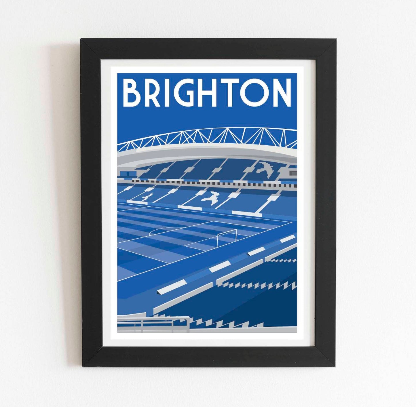 AMEX Stadium Retro Football Stadium Poster