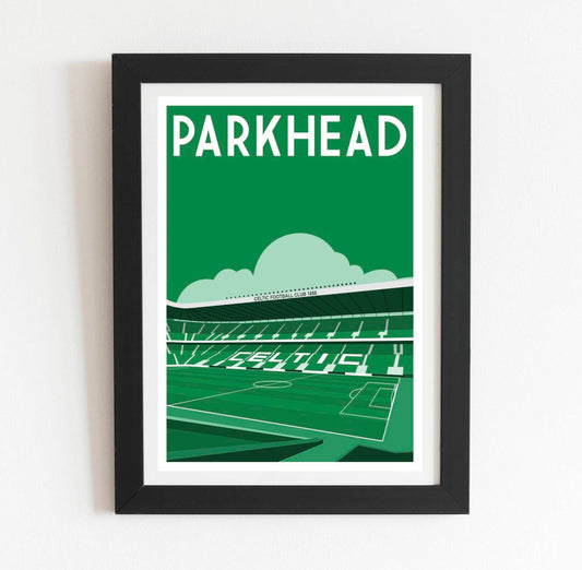 Celtic Parkhead retro art print