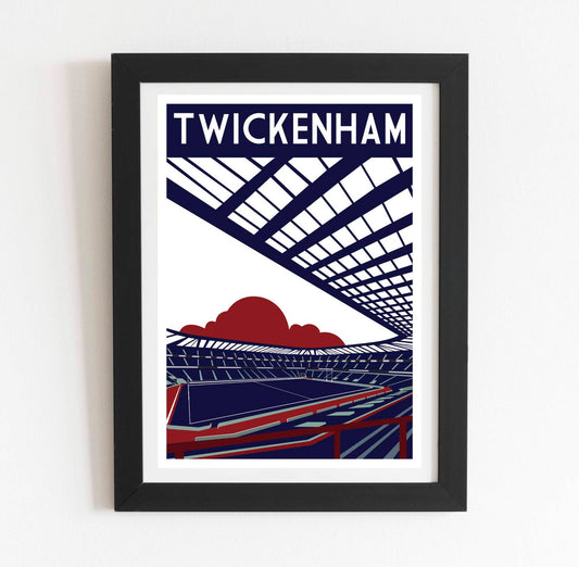 Twickenham Stadium England Rugby Poster