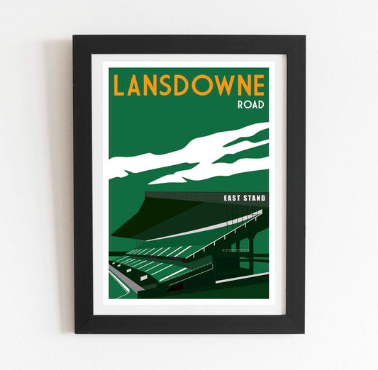 Lansdowne Road Stadium Retro Art Print