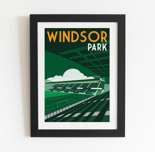 Windsor Park Belfast old stadium poster