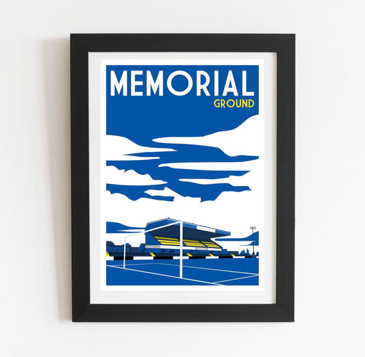 Bristol Rovers Memorial Ground Retro Art Print