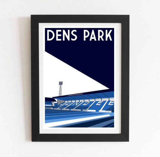 Dundee FC Dens Park Retro Art Print