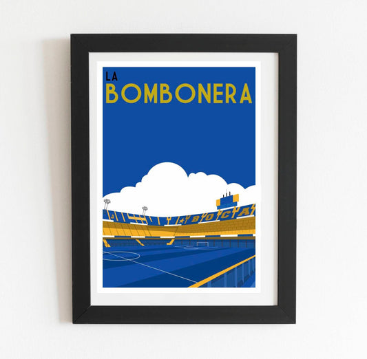 Boca Juniors La Bombonera Retro Poster
