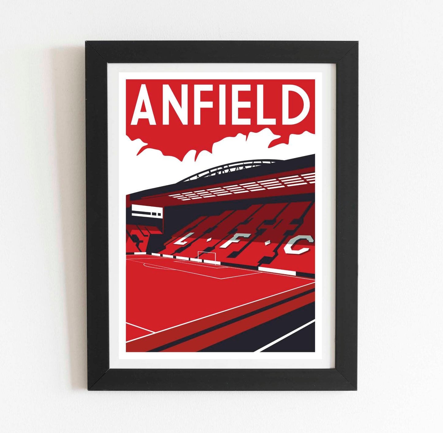 Anfield Kop Retro Vintage Print Poster