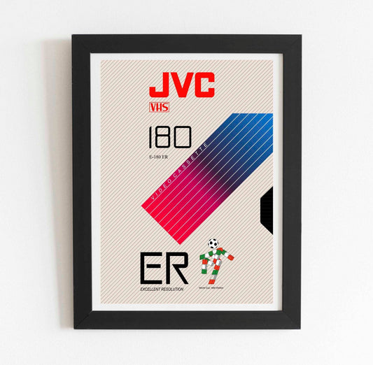 JVC Italia 90 VHS Retro Art Print