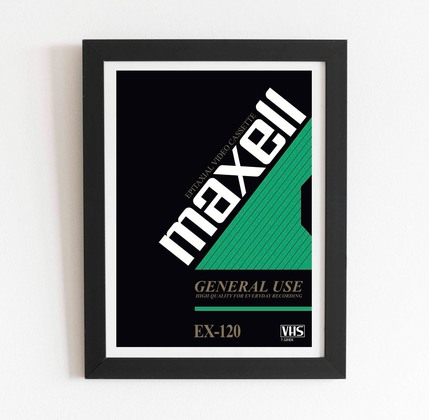 Maxell VHS retro art design print poster