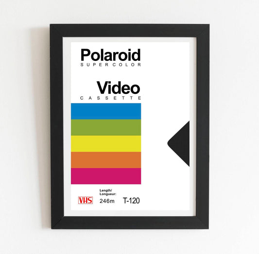 Polaroid VHS Retro Art Print Poster