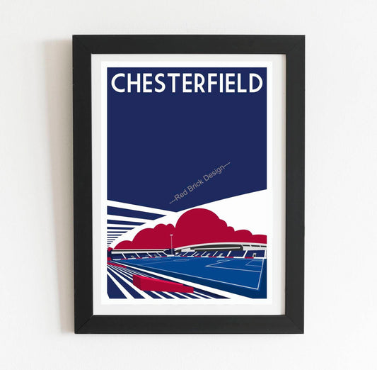 Retro art print of Technique Stadium - Chesterfield FC