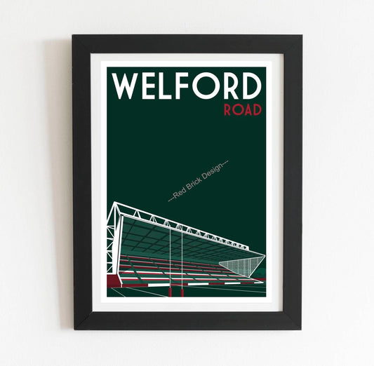 Leicester Tigers rugby retro art print poster