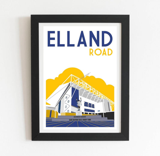 Leeds United Elland Road Retro Poster