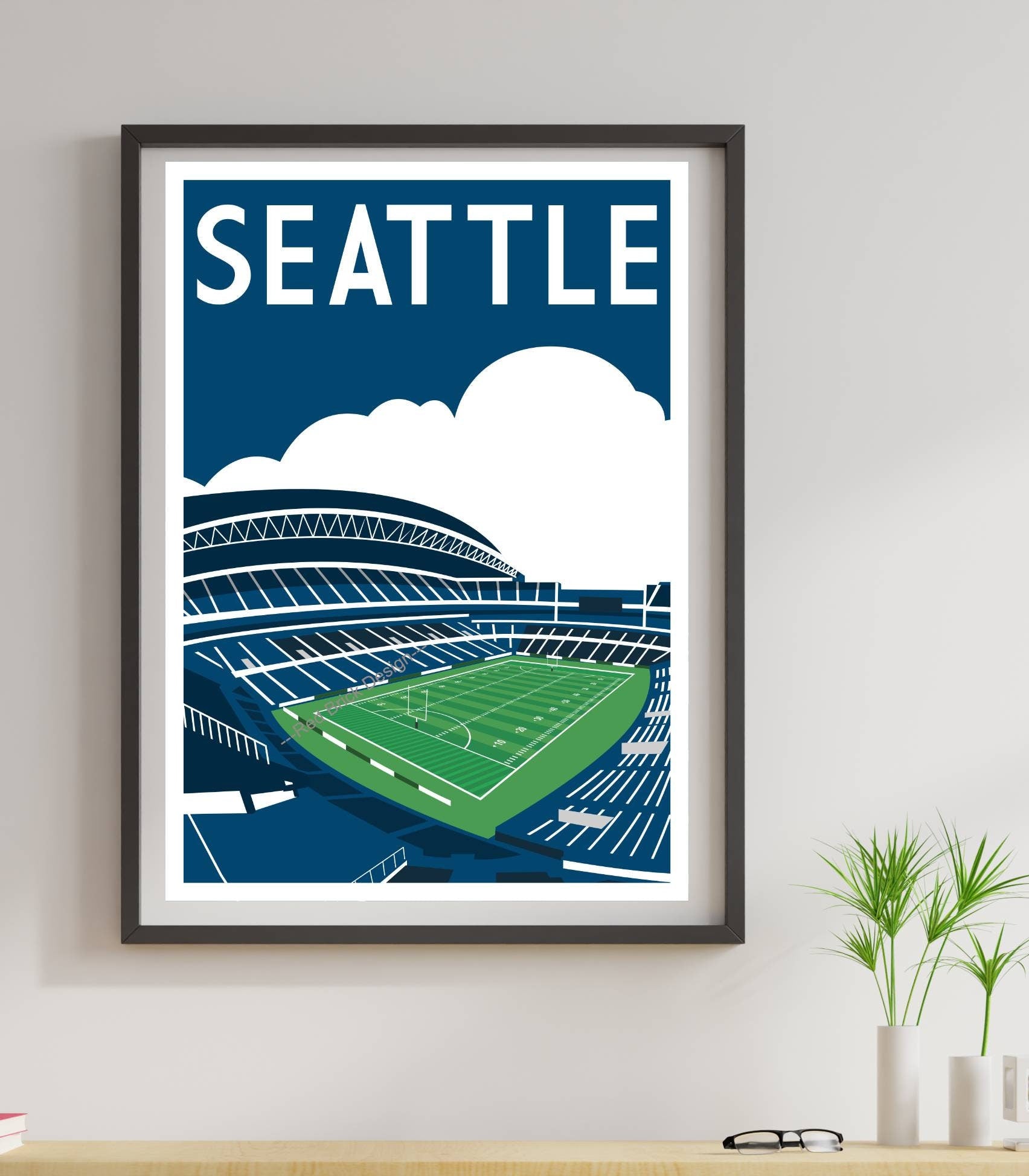 Seahawks Football Stadium Art