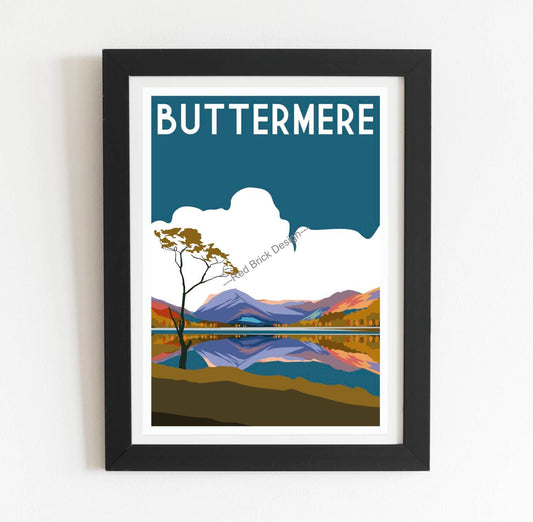 Buttermere Views over Haystacks Poster