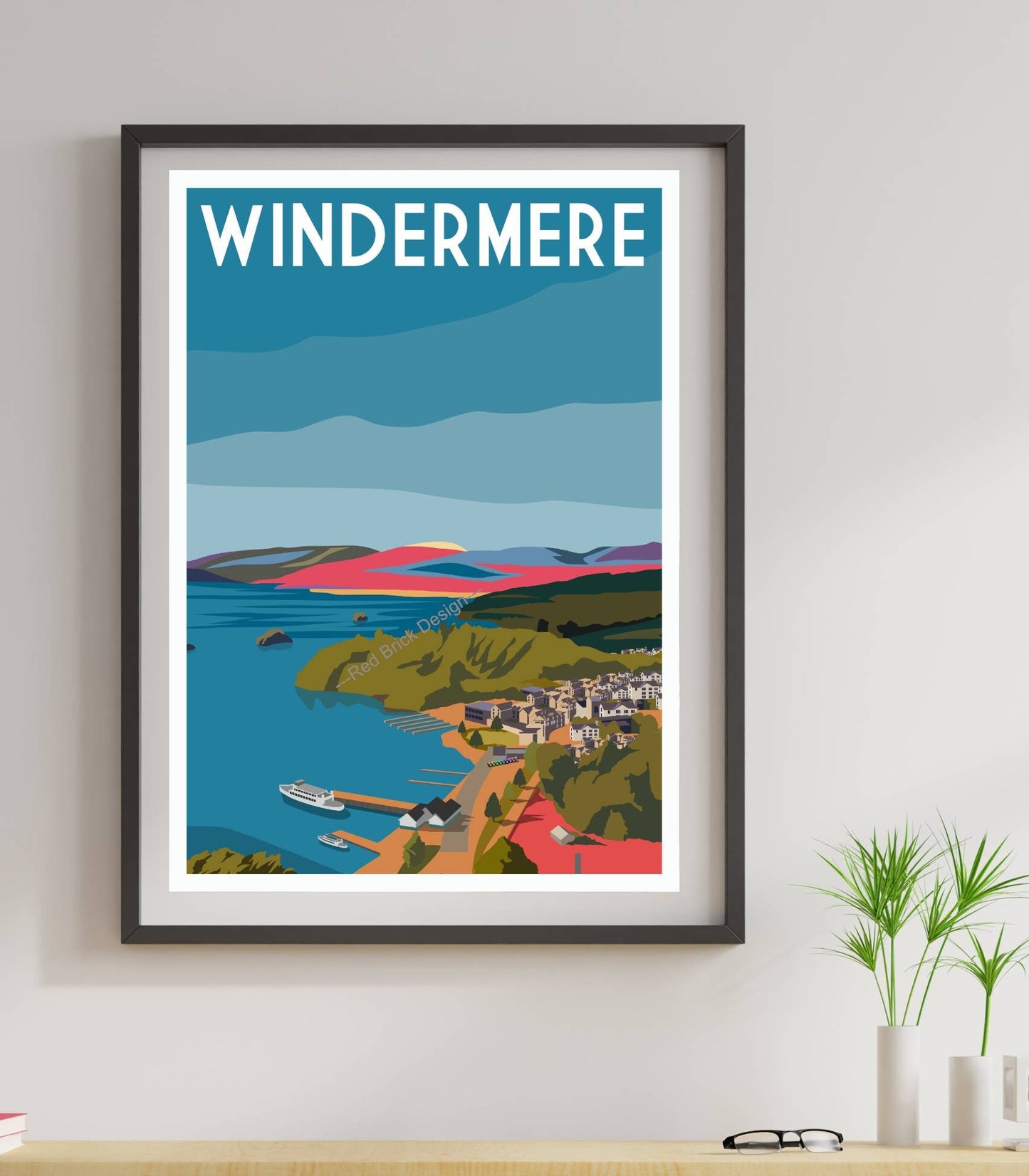 Scenic lakeside view poster