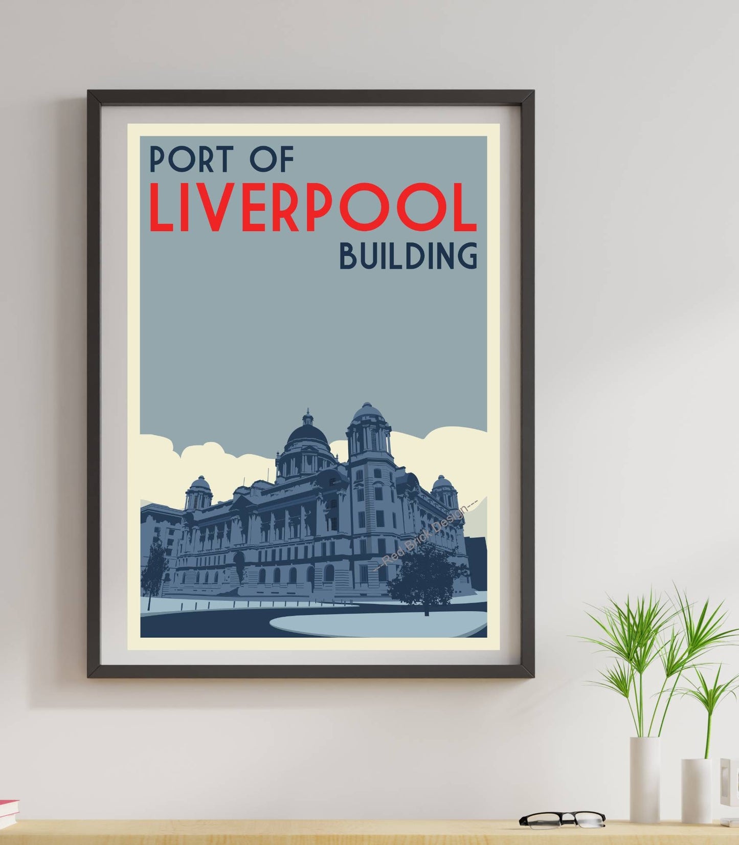 Liverpool skyline minimalist design poster