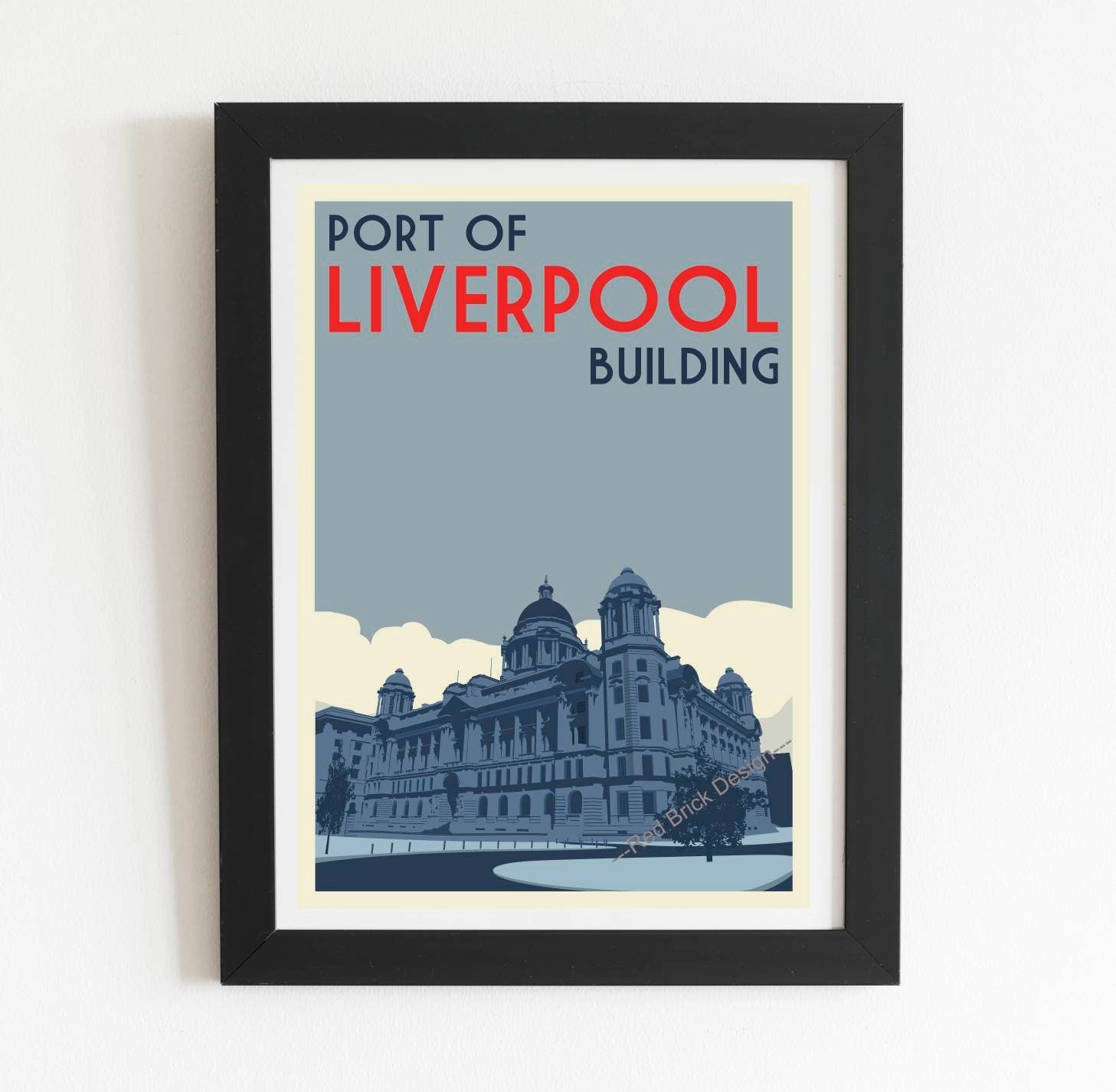 Liverpool skyline minimalist design poster