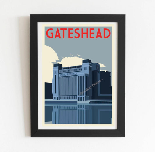 The Baltic Gateshead vintage art print poster