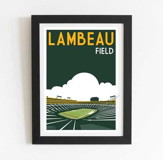 Green Bay Packers Retro Poster