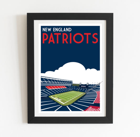 New England Patriots Retro Poster