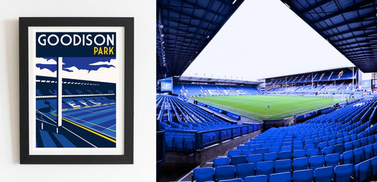 Everton Poster Retro Goodison Park Print That Brings the Heart of Merseyside Home