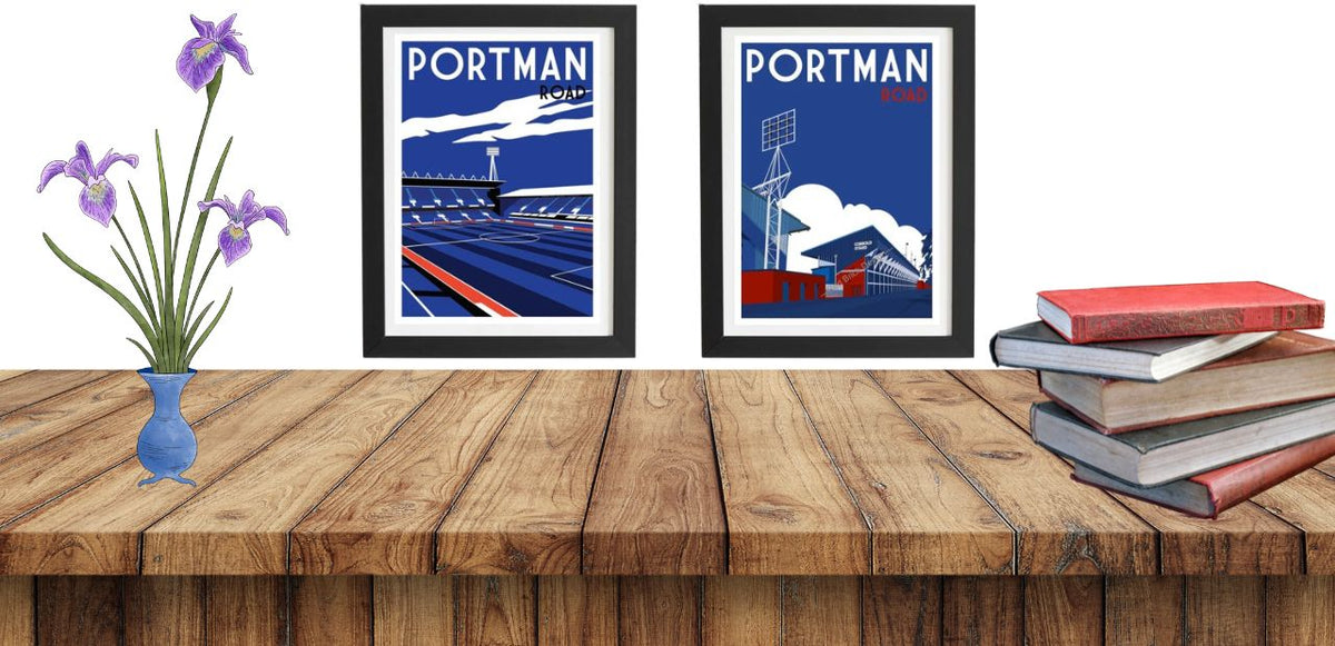 Ipswich Town Poster – Retro Portman Road Print for True Tractor Boys Fans
