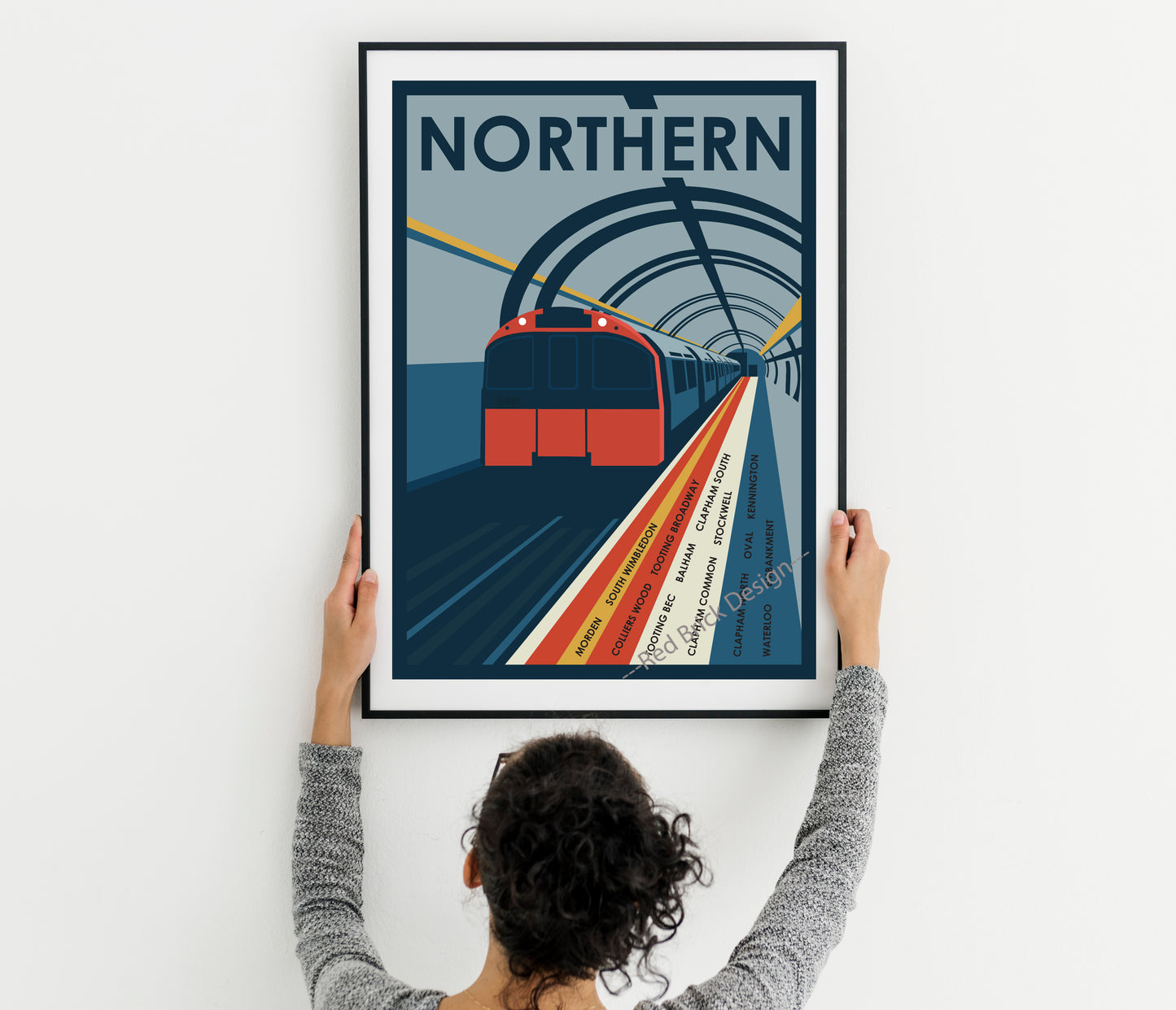 Northern line london underground print poster home decor artwork