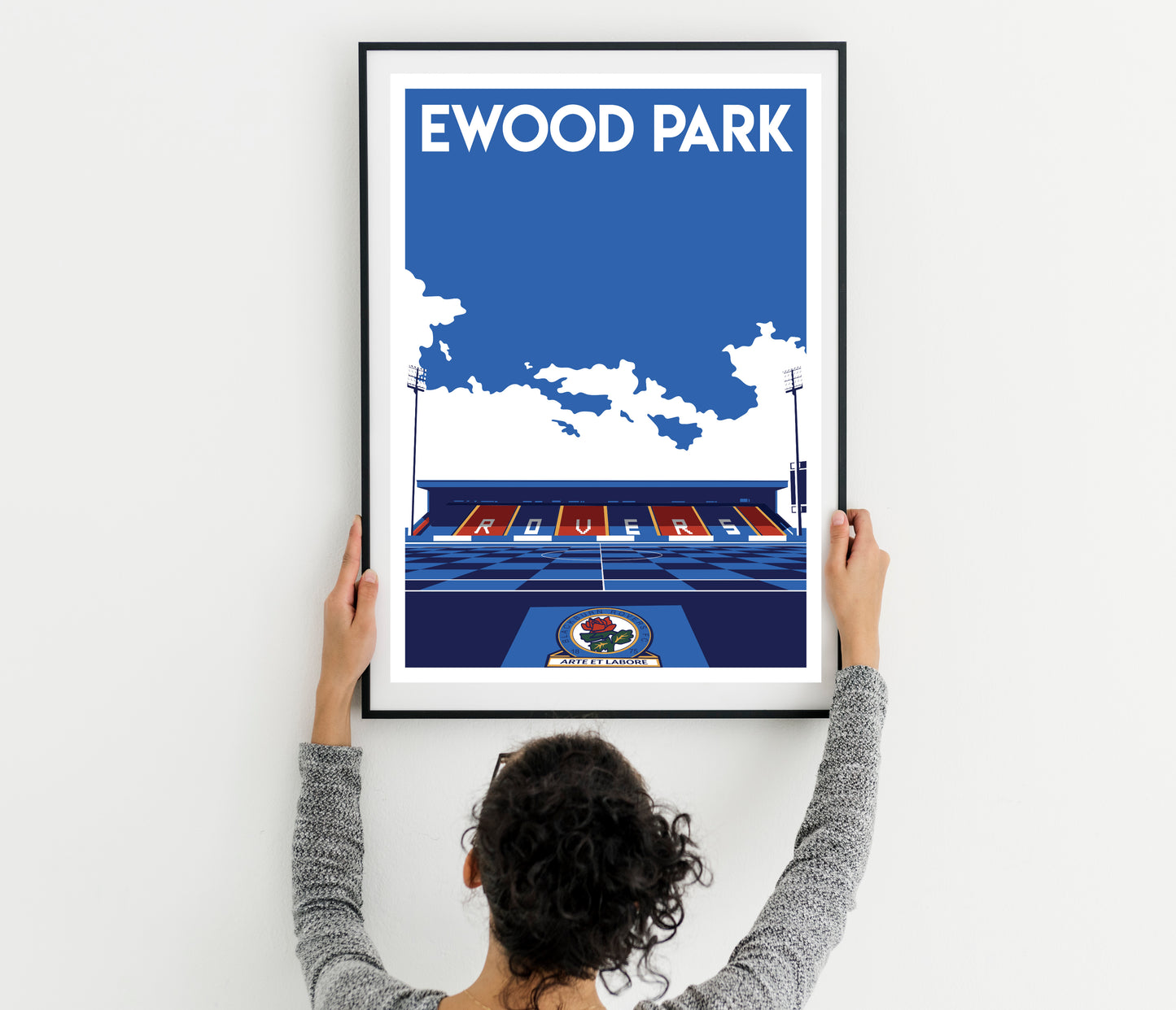 Blackburn Rovers Ewood Park Football Stadium Art Print Poster