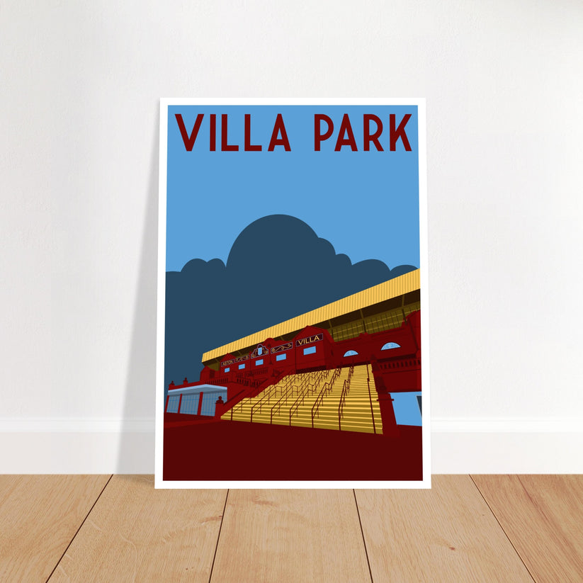 Villa Park Aston Villa Retro Art Print Poster