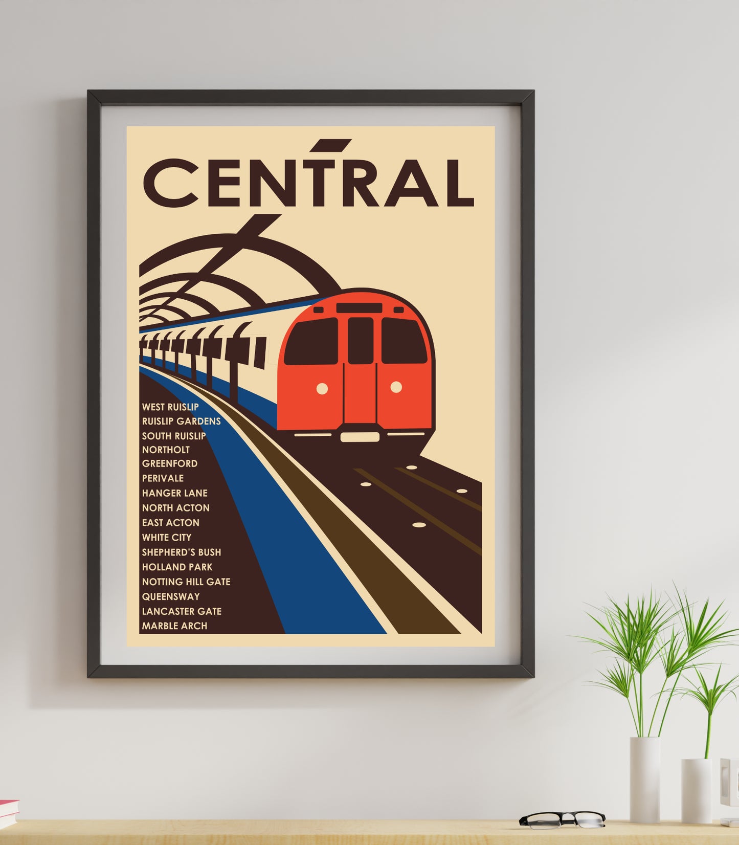 London underground vintage print